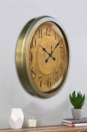 52 cm Eskitme Metal Retro Duvar Saati iegxx