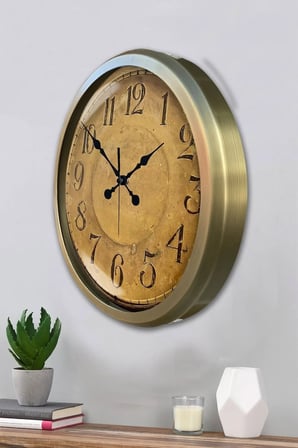 52 cm Eskitme Metal Retro Duvar Saati iegxx
