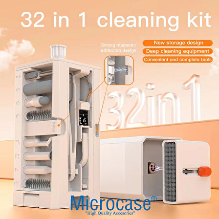 Microcase 32in1 Çok Fonksiyonlu Elektronik Eşya Temizleme ve Fırça Seti - AL5253