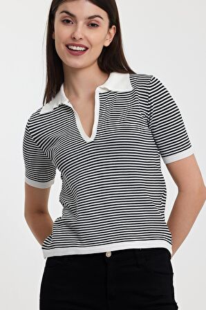 ALEXANDERGARDI ÇİZGİLİ POLO YAKA TRİKO KAZAK(A91915-S)