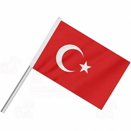 Sopalı Türk Bayrağı 20x30 cm Alpaka Kumaş