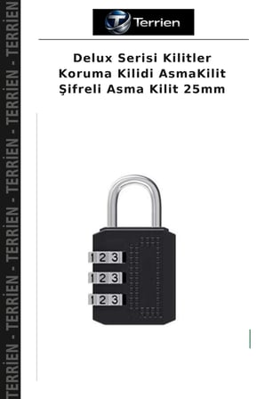 Delux Serisi Kilitler Koruma Kilidi AsmaKilit Şifreli Asma Kilit 25mm