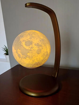Ay Şeklinde Gece Lambası - Masaüstü Dekoratif Tealight Moon Light
