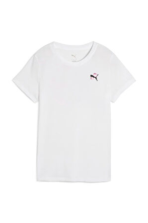 Puma Graphics Kadın Beyaz Antrenman Tişört 52655902