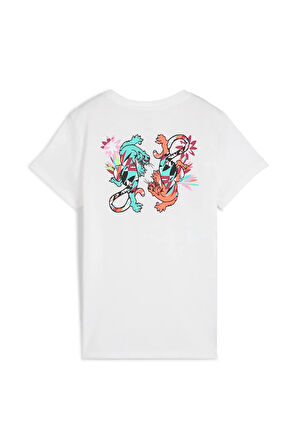 Puma Graphics Kadın Beyaz Antrenman Tişört 52655902