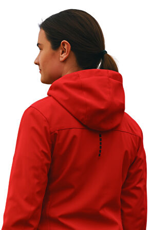 Crozwise Kadın İçi Polar Astar Su & Rüzgar Geçirmez Softshell Kışlık Mont Ceket 5037-B 07