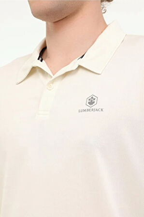 Lumberjack MB CT461 SHERMAN T-SH 5FX Kırık Beyaz Erkek polo Tişört 101939505