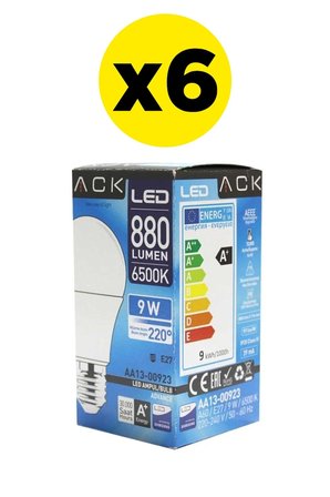 10'lu Paket A60 9w Led Ampul 6500k Beyaz Işık 880lm E27 -aa13-00923