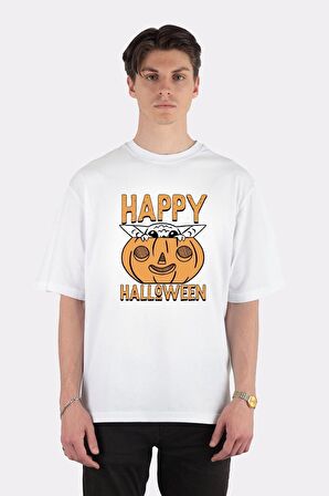 Unisex Beyaz Oversize T-shirt The Mandalorian The Pumpkin Child