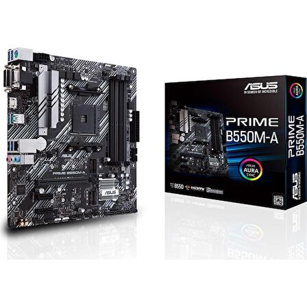 ASUS PRIME B550M-K DDR4 4600MHZ 1XVGA 1XHDMI 1XDVI 2XM.2 USB 3.2 MATX AM4 (AMD AM4 5000/4000 G/3000 SERİSİ İLE UYUMLU)