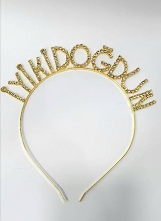 Özel Seri Arkadaşa Süs Stil İYİ Kİ DOĞDUN GOLD TAŞLI TAÇ