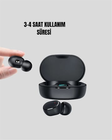 Bluetooth Kulaklık TWS Yüksek Ses Kaliteli Kesintisiz Dijital Göstergeli Kulaklı
