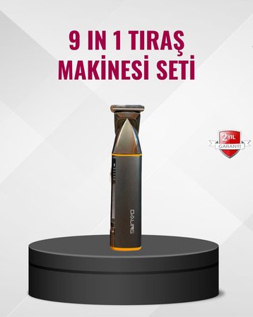 9’u 1 Arada Çoklu Bakım Tıraş Seti Profesyonel Saç Sakal Kesme