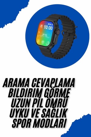 Akıllı Saat Sağlık Takibi Kalp Atışı Adımsayar Ultra Yeni Nesil nefes Egzers