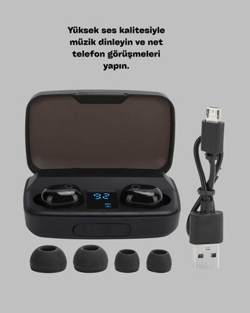 Bluetooth V5.0 Teknolojili Parmak Dokunmatik Kontrol Kulaklık Seti