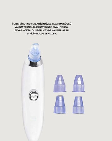 Gözenek Açıcı Buhar Etkili Vakumlu Siyah Nokta Temizleyici – Farklı Cilt Tipl