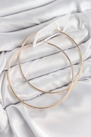 Pirinç Halka Model Gold Renk Kadın Küpe 5886
