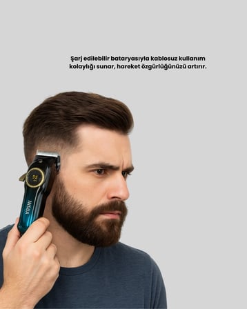 Güçlü Motorlu Paslanmaz Çelik Bıçaklı Saç Kesim Makinesi