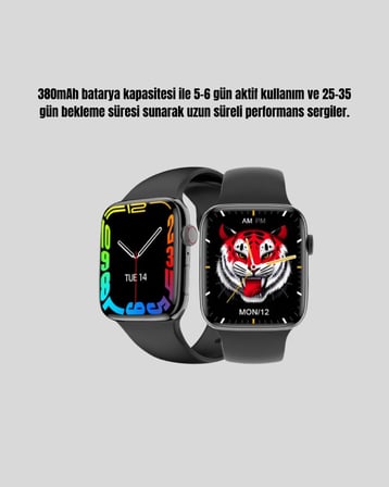 1.9 İnç Akıllı Saat – Bluetooth 5.0 Kablosuz Şarjlı IP68 Su Geçirmez Akıll