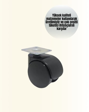 Masa ve Koltuk İçin Kilitsiz Tekerlek Seti 6 cm