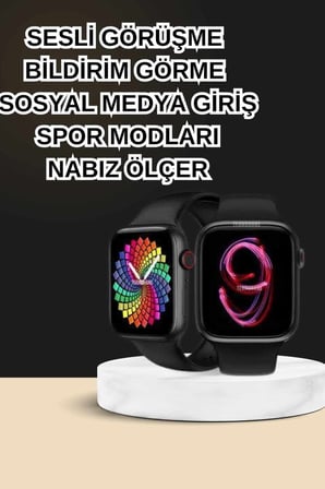Dokunmatik Akıllı Saat Yeni Nesil Kulaklık Kampanyası ANC Özelliği Yüksek Ses
