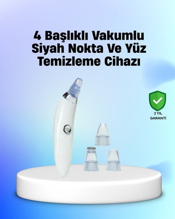 Vakum Teknolojili Siyah Nokta Temizleyici Cihaz – 4 Farklı Başlık ve Derinlemes