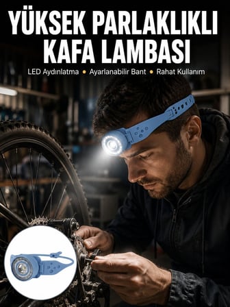 Hafif ve Taşınabilir Kamp Kafa Lambası Ayarlanabilir Işık Yeni Nesil