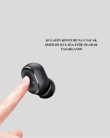 Kablosuz Kulak İçi Bluetooth Kulaklık Stereo Dokunmatik Kontrollü Kulaklık
