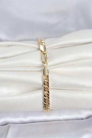 CM 14K Gold Renk Kalın Zincir Model Kadın Bileklik 5886