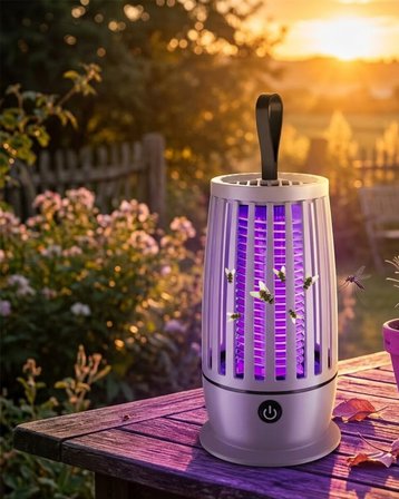 Elektrikli Sinek Öldürücü Lamba UV Mor Işık Geniş Alan Etkili Sessiz Çalış