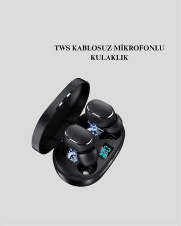 TWS Bluetooth Kulaklık Kulak İçi Kablosuz Dijital Göstergeli Çağrı Cevaplayab