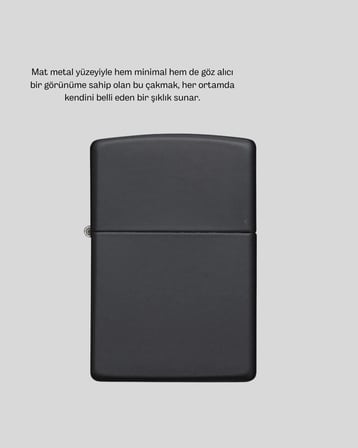 Ergonomik Metal Çakmak Mat Kaplamalı ve Şık Tasarımlı Aksesuar
