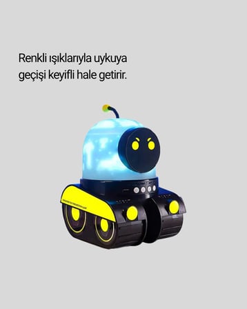 Robot Tasarımlı Bluetooth Hoparlörlü Yıldızlı Gökyüzü Projektör Yeni Nesi