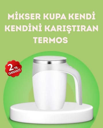 Elektrikli Otomatik Karıştırıcı Kupa – 304 Paslanmaz USB Şarjlı Taşınabil