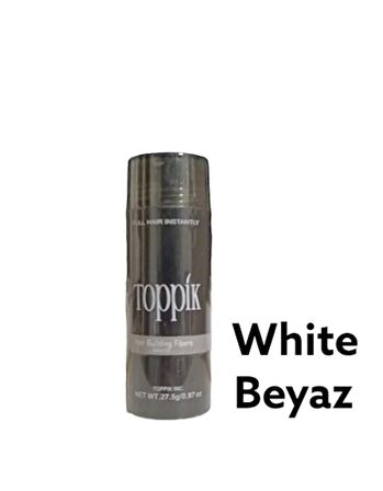 Topik, Beyaz (white ) Dolgunlaştırıcı Saç Fiberi Saç Tozu Topik 27.5 gr