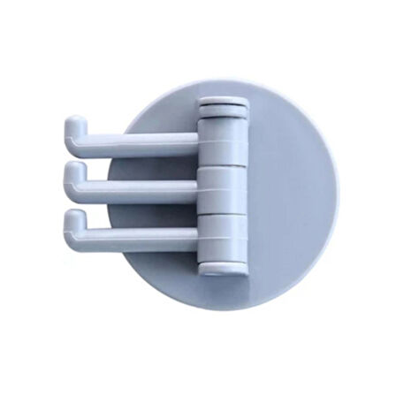 Microcase Plastik  Yapışkanlı Döndürülebilir  Banyo Mutfak Eşya Havlu Vb Anahtarlık Askılığı - MAVİ AL4470