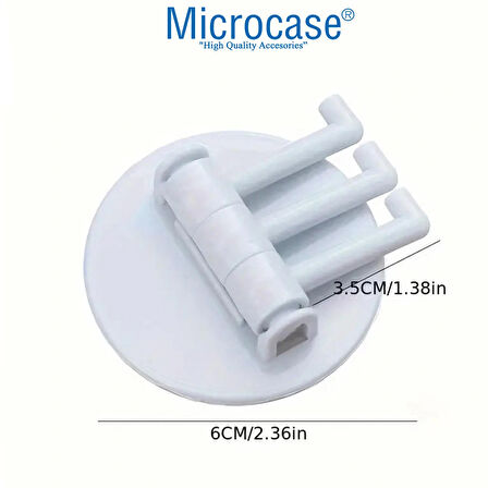 Microcase Plastik  Yapışkanlı Döndürülebilir Banyo Mutfak Eşya Havlu Vb Anahtarlık Askılığı - SU YEŞİLİ AL4470