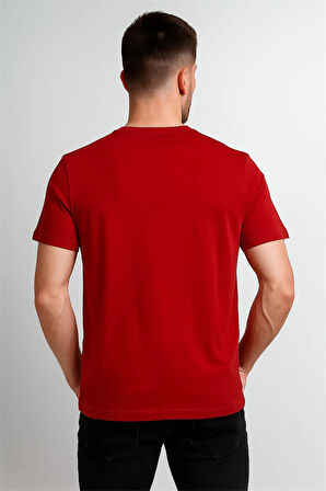 BİSİKLET YAKA BASKILI TSHİRT KIRMIZI TOMMY