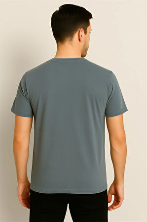PAMUK PENYE BİSİKLET YAKA T-SHİRT KOYU YEŞİL STONE ISLAND