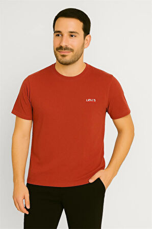 ERKEK KIRMIZI TİŞÖRT -SÜPREM KUMAŞ LEVS