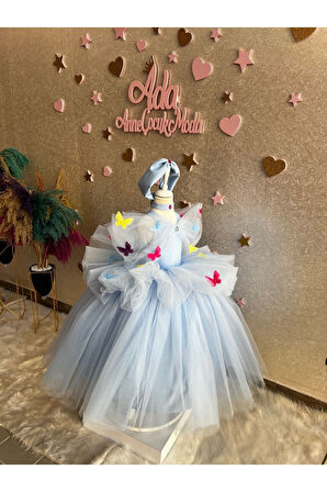 Prenses Cinderella Kostümü, Kız Parti Elbisesi, Cadılar Bayramı Kostümü