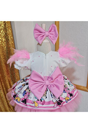 Kız Çocuk Minnie Miki Mouse Tüllü Kabarık Elbise