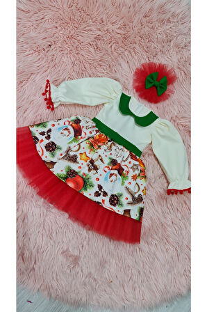 Kız Çocuk Yeni Yıl Konsept Kabarık Elbise