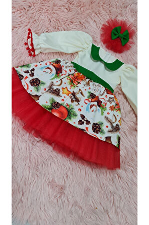 Kız Çocuk Yeni Yıl Konsept Kabarık Elbise