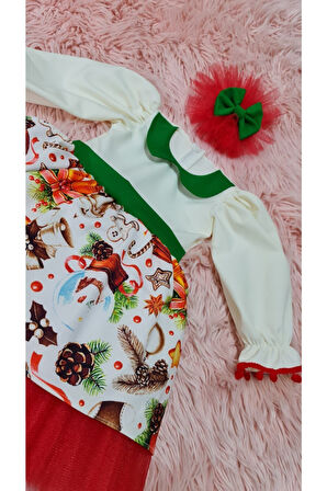 Kız Çocuk Yeni Yıl Konsept Kabarık Elbise