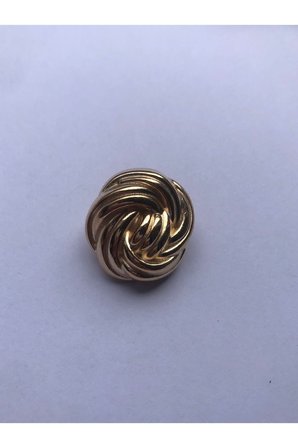 Gold Altın Burgu Yumak Model Düğme Metal Düğme 36 Boy Düğme - 6lı Düğme Paketi