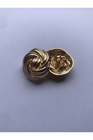 Gold Altın Burgu Yumak Model Düğme Metal Düğme 36 Boy Düğme - 6lı Düğme Paketi