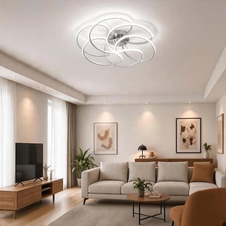 4 Kademeli Uzaktan Kumandalı Samyeli Tavan plafonyer LED Avize