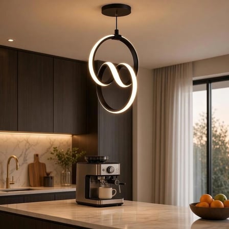 Tekli İmza Model 3 Renk LED Avize SİYAH