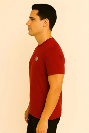 KİREMİT KIRMIZI BİSİKLET YAKA t-shirt – SÜPREME NORTHFACE